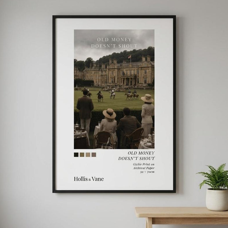 Old Money Doesn't Shout — Framed Poster